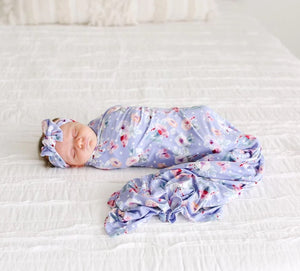 Posh Peanut - Samantha - Infant Swaddle & Headwrap Set Infant Swaddle & Headwrap Set