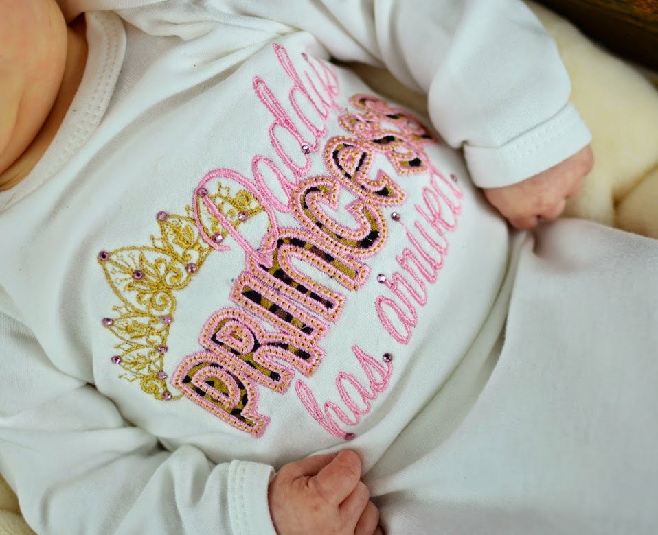 Daddy s Princess Has Arrived Embroidered Newborn Gown Tutu Spoiled