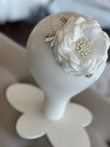Penelope Baby Girl Off White Christening Headband