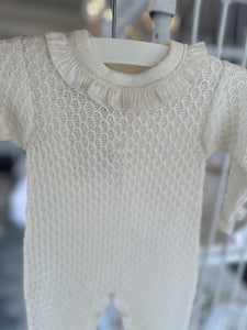 2 Piece Ivory Knitted Christening/Take Home Outfit