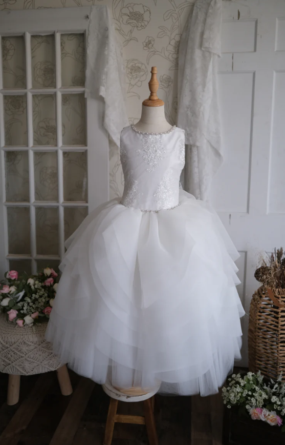 Teter Warm Couture Luxurious All Over Lace Wedding Flower Girl Communion  Dress
