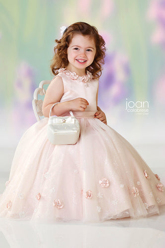 118301 Joan Calabrese Flower Girl Ivory/Petal Size 2 Sample