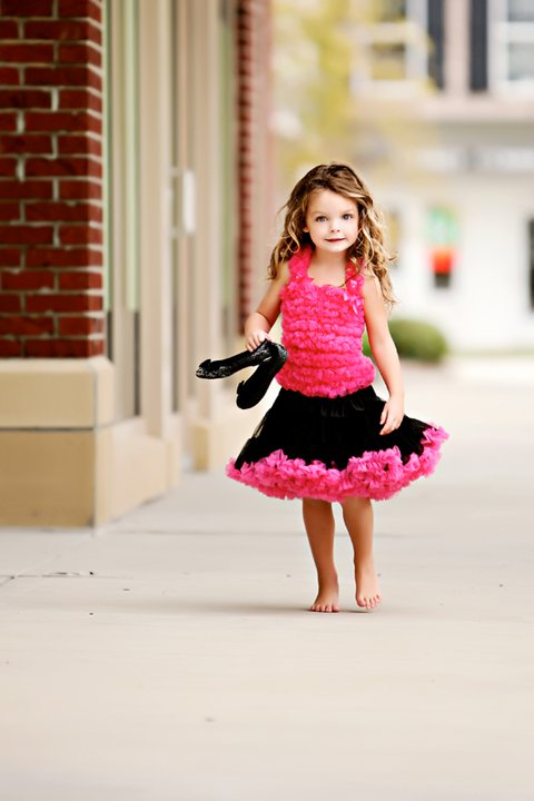 Hot Pink and Black Pettiskirt Hot Pink and Black Pettiskirt