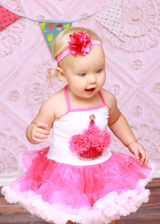 Hot Pink Cupcake Birthday Tutu Dress Hot Pink Cupcake Birthday Tutu Dress