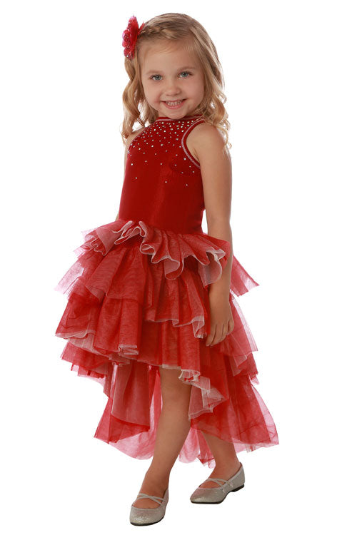 Red Chloe High Low Dress by Ooh Ooh La La Couture