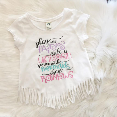 Play with Fairies Fringe Shirt