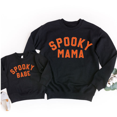 Spooky Mama/Spooky Babe Halloween Mommy and Me Sweatshirt
